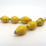 Handmade Yellow Beaded Earrings