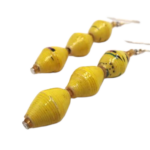 Handmade Yellow Beaded Earrings