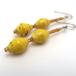 Beaded Yellow Earrings