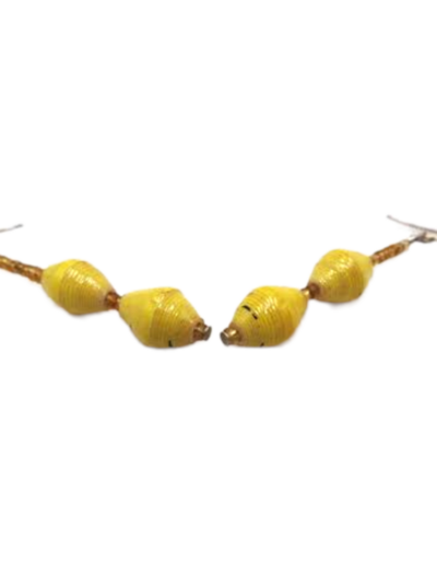 Beaded Yellow Earrings