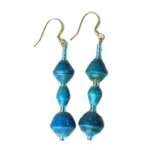 Handmade Blue Bead Earrings