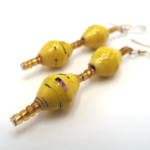 Handmade Classy Yellow Earrings