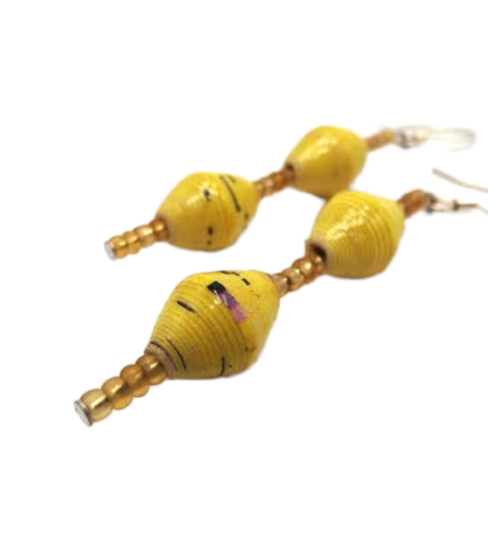 Handmade Classy Yellow Earrings