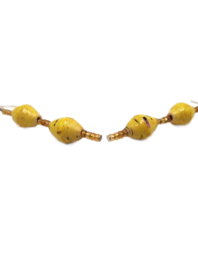 Handmade Classy Yellow Earrings