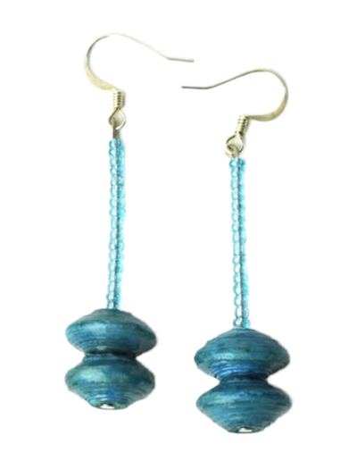 Handmade Classy Blue Earrings