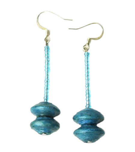 Handmade Classy Blue Earrings