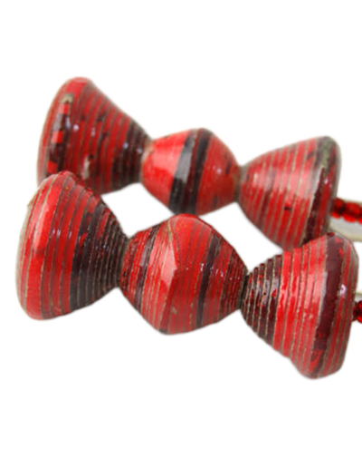 Handmade Red Bead Earrings