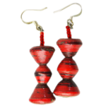 Handmade Red Bead Earrings