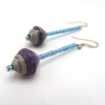 Handmade Purple Bead Earrings