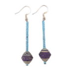 Handmade Purple Bead Earrings