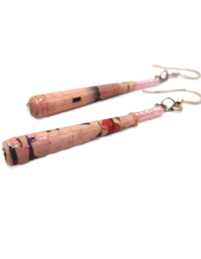 Handmade Classy Pink Bead Earrings