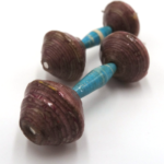 Handmade Brown and Blue Bead Earrings