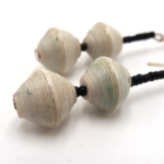 Handmade Grey Beaded Earrings