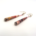 Handmade Pink Design Bead Earrings