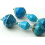 Handmade Blue Bead Earrings
