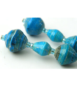 Handmade Blue Bead Earrings