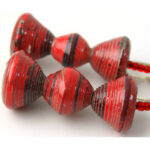 Handmade Red Bead Earrings