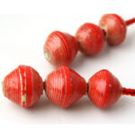 Handmade Red Beaded Earrings