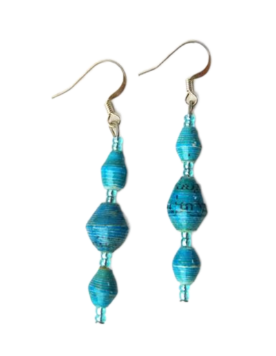 Bead Blue Earrings
