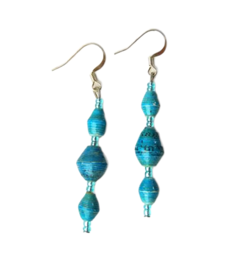 Bead Blue Earrings