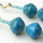 Beaded Blue Earrings