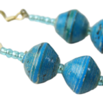 Beaded Blue Earrings