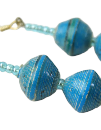 Beaded Blue Earrings