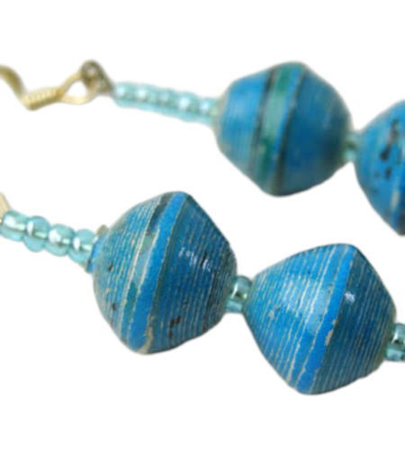 Beaded Blue Earrings