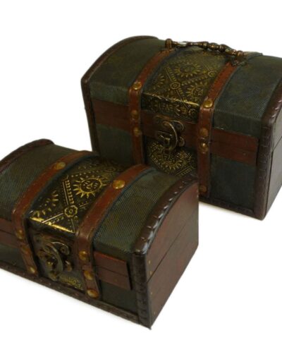 Sets of 2 Colonial Boxes – Metal Embossed