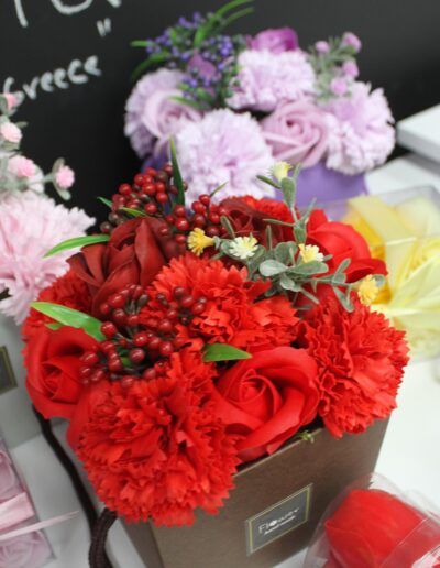 Soap Flower Bouquet - Pink Rose & Carnation