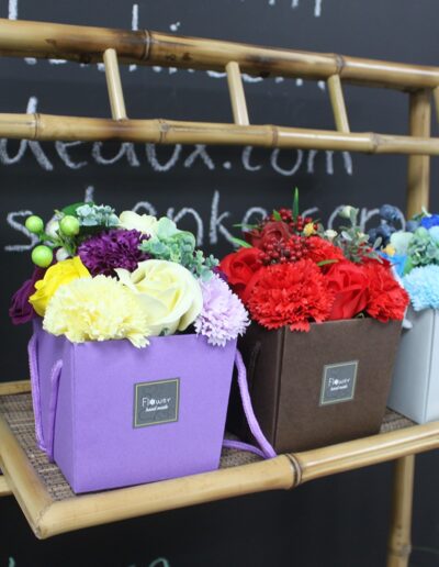 Soap Flower Bouquet - Lavender Rose & Carnation