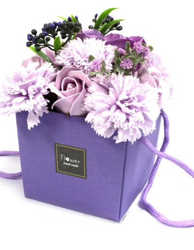 Soap Flower Bouquet - Lavender Rose & Carnation
