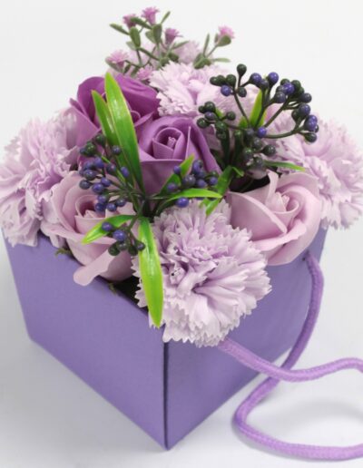 Soap Flower Bouquet - Lavender Rose & Carnation