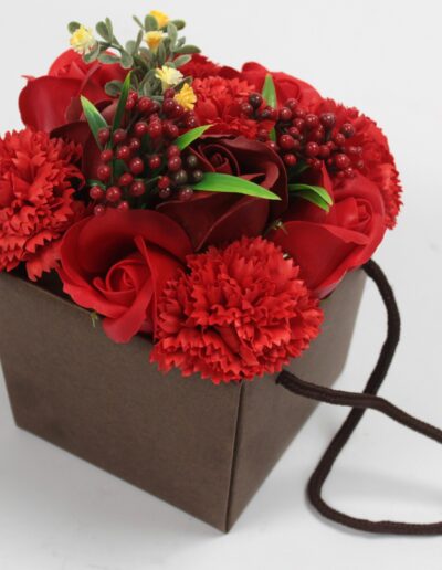 Soap Flower Bouquet - Red Rose & Carnation