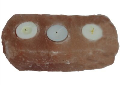 Natural Salt Candle Holder - 3 holes