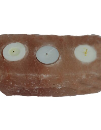 Natural Salt Candle Holder - 3 holes