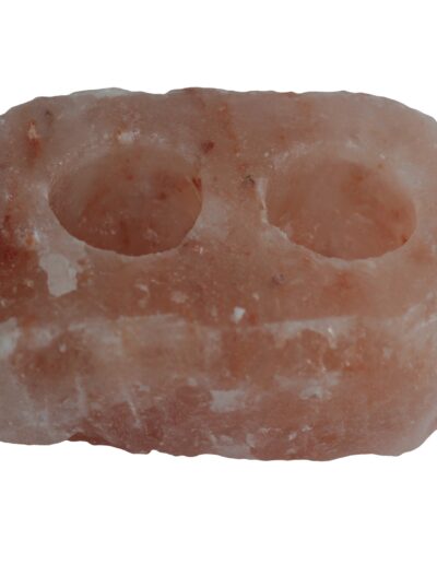 Natural Salt Candle Holder - 2 holes