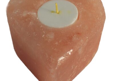 Salt Candle Holder - Med Heart