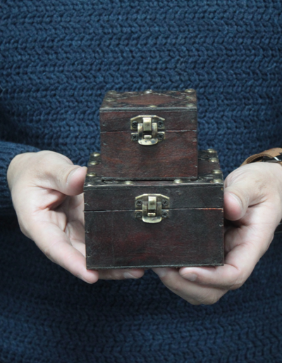 Set of 2 Gothic Square Boxes