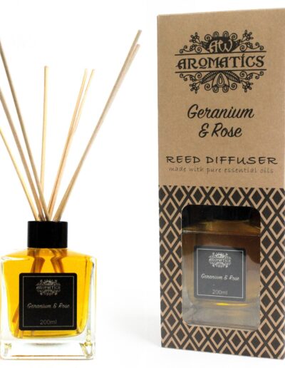 200ml Geranium & Rose Essential Oil Reed Diffuser