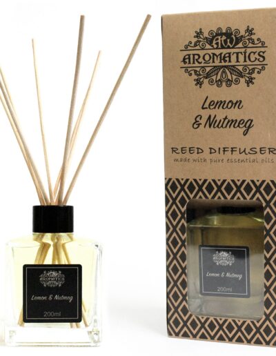 200ml Lemon & Nutmeg Essential Oil Reed Diffuser