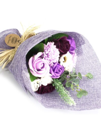 Standing Soap Flower Bouquet - Purple