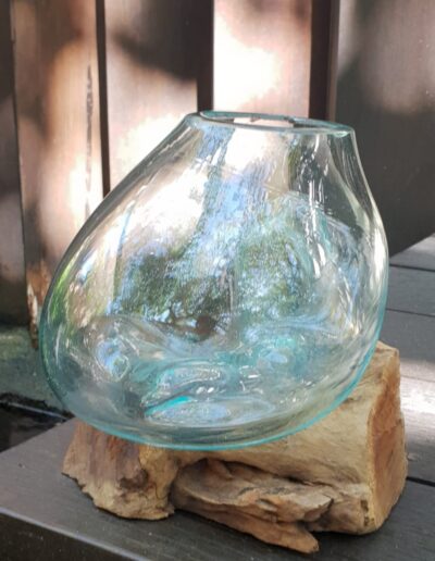 Molten Glass on Wood - Medium Bowl