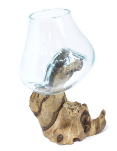 Molten Glass on Wood - Medium Bowl