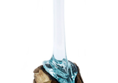 Molten Glass on Wood - Vase