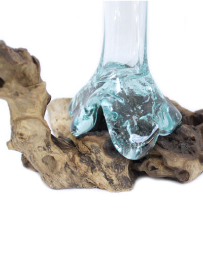 Molten Glass on Wood - Vase