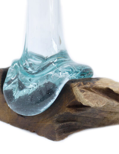 Molten Glass on Wood - Vase
