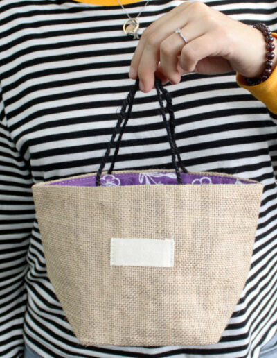 Jute Cotton Gift Bag - Lavender