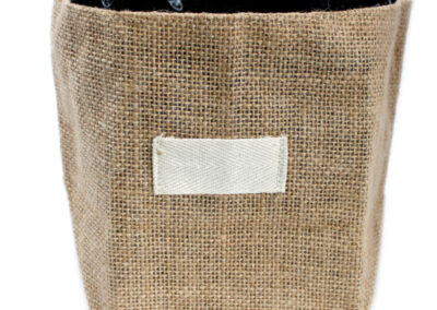Natural Jute Cotton Gift Bag - Black Lining - Large