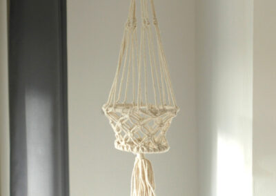 Macrame Pot Holder - Single Small Pot